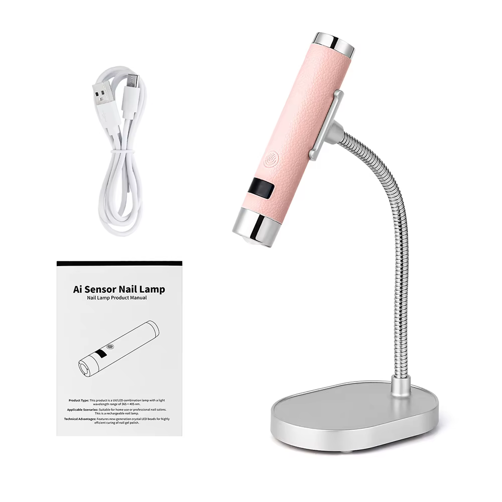Mini lampe sèche-ongles UV LED, capteur Ai, Rechargeable, sans fil, pour bureau et séchage portatif,