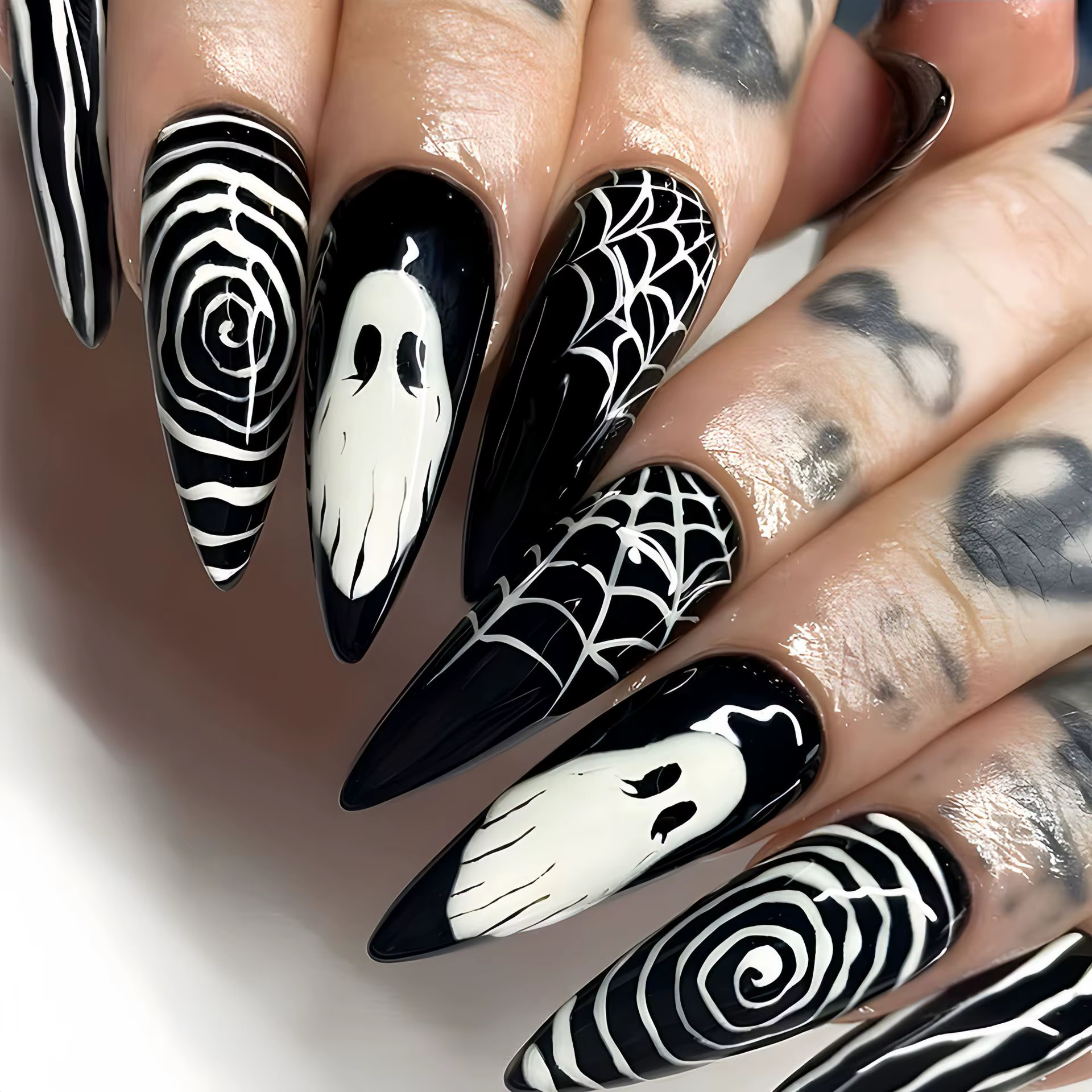 Faux ongles en forme de cœur rouge, avec autocollant en gelée, à pression, à tête ronde, ovale, couv