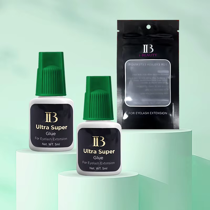 IBeauty – colle Ultra Super pour Extension de cils, 10 bouteilles, capuchon vert, adhésif imperméabl