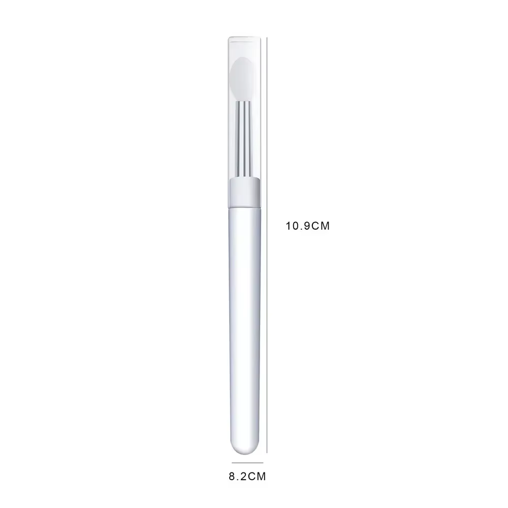 Brosse en Silicone pour Nail Art, gelée rose, poudre miroir réutilisable, pigment, outil de manucure