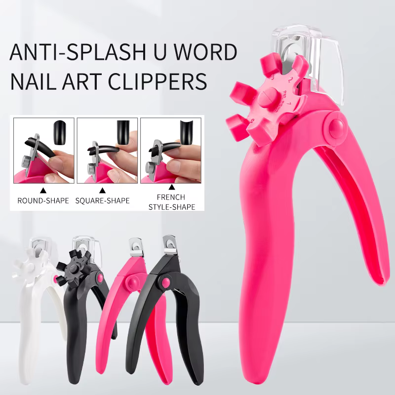 Coupe-ongles en forme de U, ciseaux pour faux ongles en acrylique, coupe-bord de pointe d'ongle, man