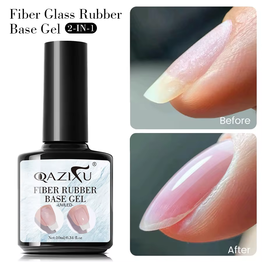 Gel de Base de réparation de fibres, 10ml, pour ongles fins et endommagés, vernis à ongles fonctionn