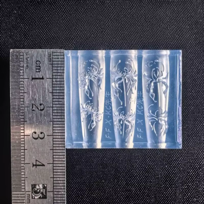 Moule en silicone 3D pour ongles, motif fleur de Lycoris Radiata, transparent, pour manucure, sculpt