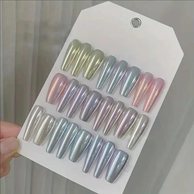Poudre à ongles dégradée Aurora, effet miroir galvanisé multicolore, paillettes scintillantes pour N