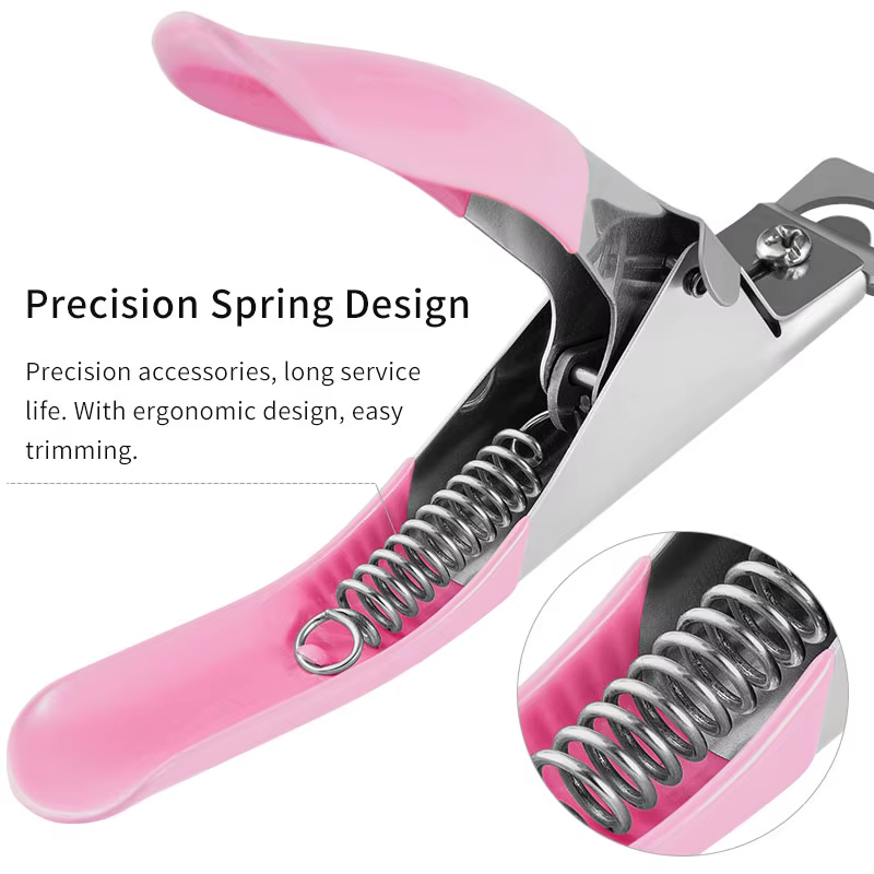 Coupe-ongles Transparent, coupe-bord droit pour ongles en acrylique/pointe, outil de manucure en aci