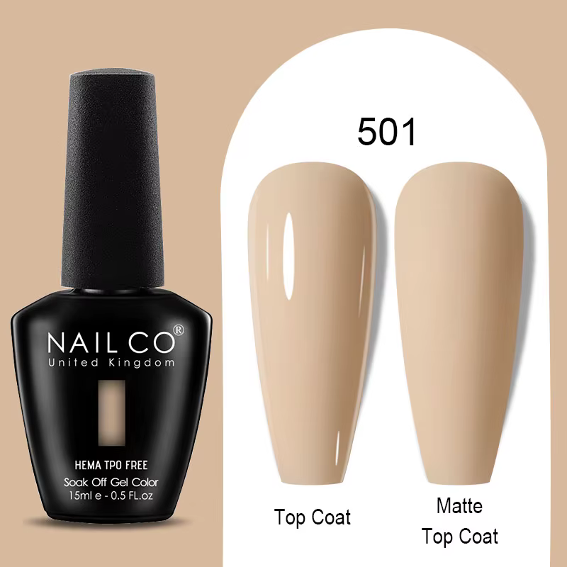 NAILCO 15ml Vernis à ongles gel translucide semi-permanent UV, paillettes pour nail art, sans HEMA n