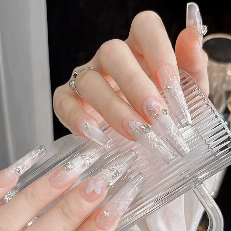 Nail Art évider autocollant étoile papillon amour adhésif modèle timbre autocollants Nail Art décora