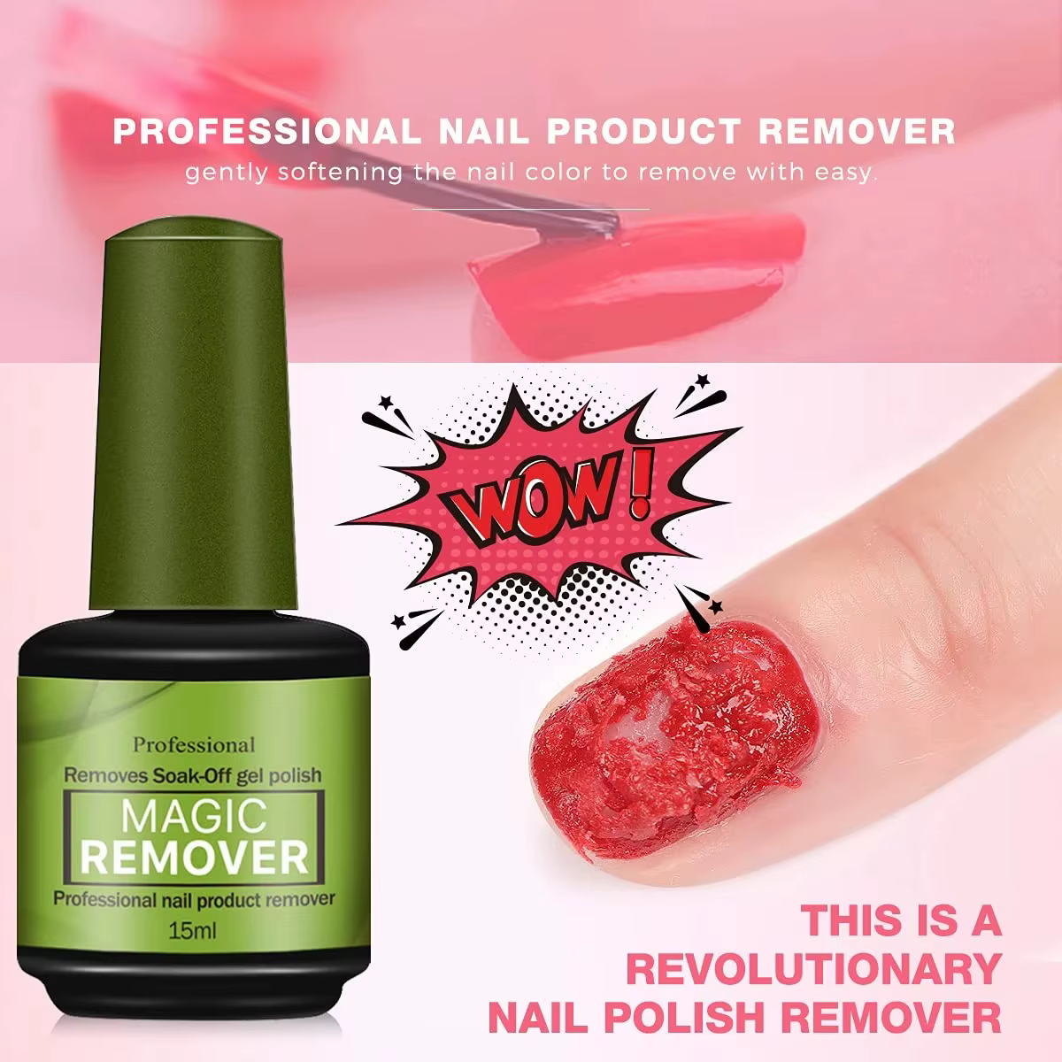 Dissolvant de vernis à ongles Gel magique rapide, nettoyage UV, vernis Semi-Permanent, outils d'élim