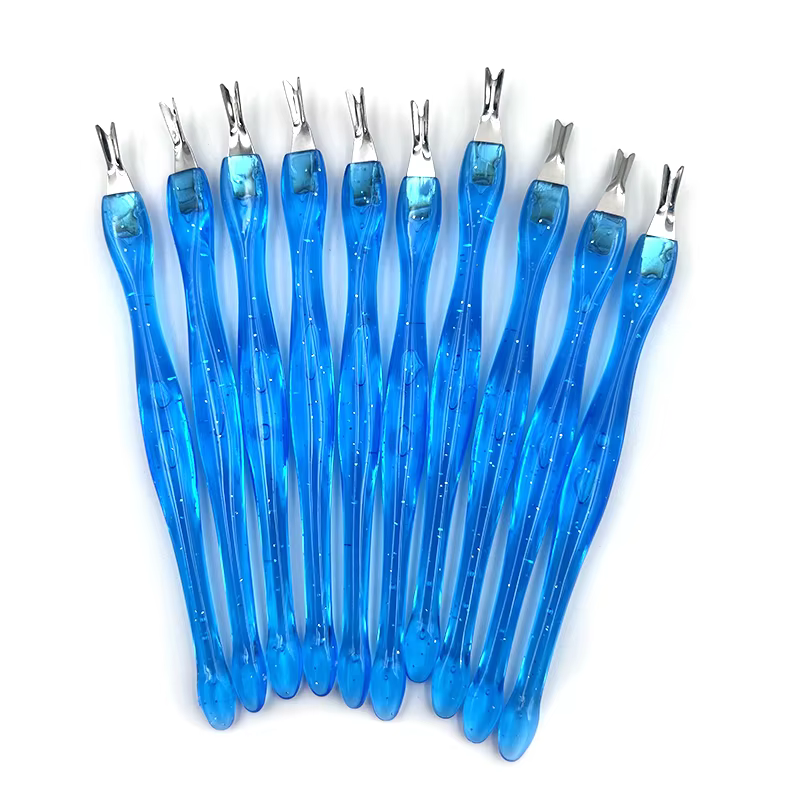 5/10/20/50Pcs dissolvant de peau morte Nail Art fourchette dissolvant de cuticules pince poussoir to