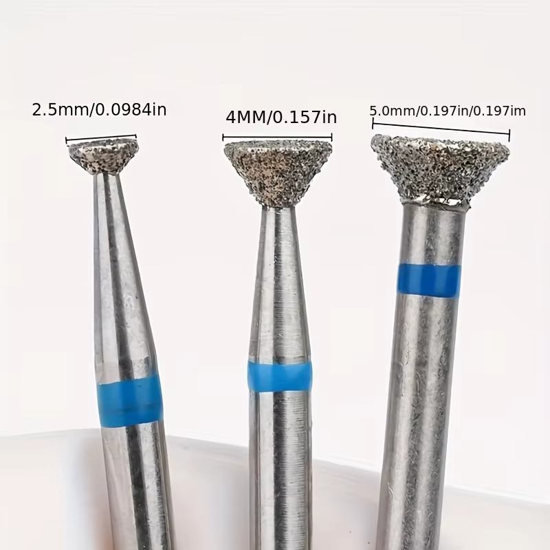 Tête de polissage pour Nail Art, disque de meulage, bavure, broyeur en T, diamant, foret électrique