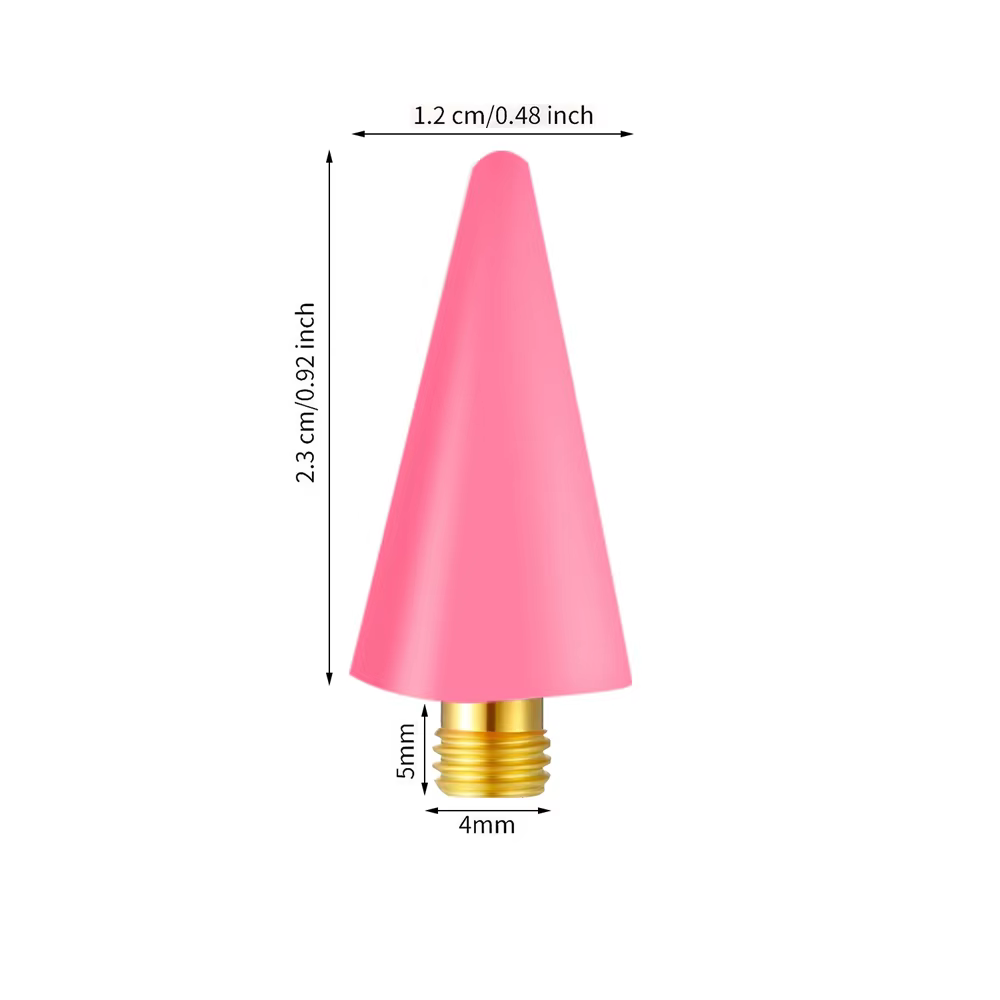 PINCEF-Stylo de pointage pour ongles, tête d'avertissement de résubdivision, biscuits rose et blanc,