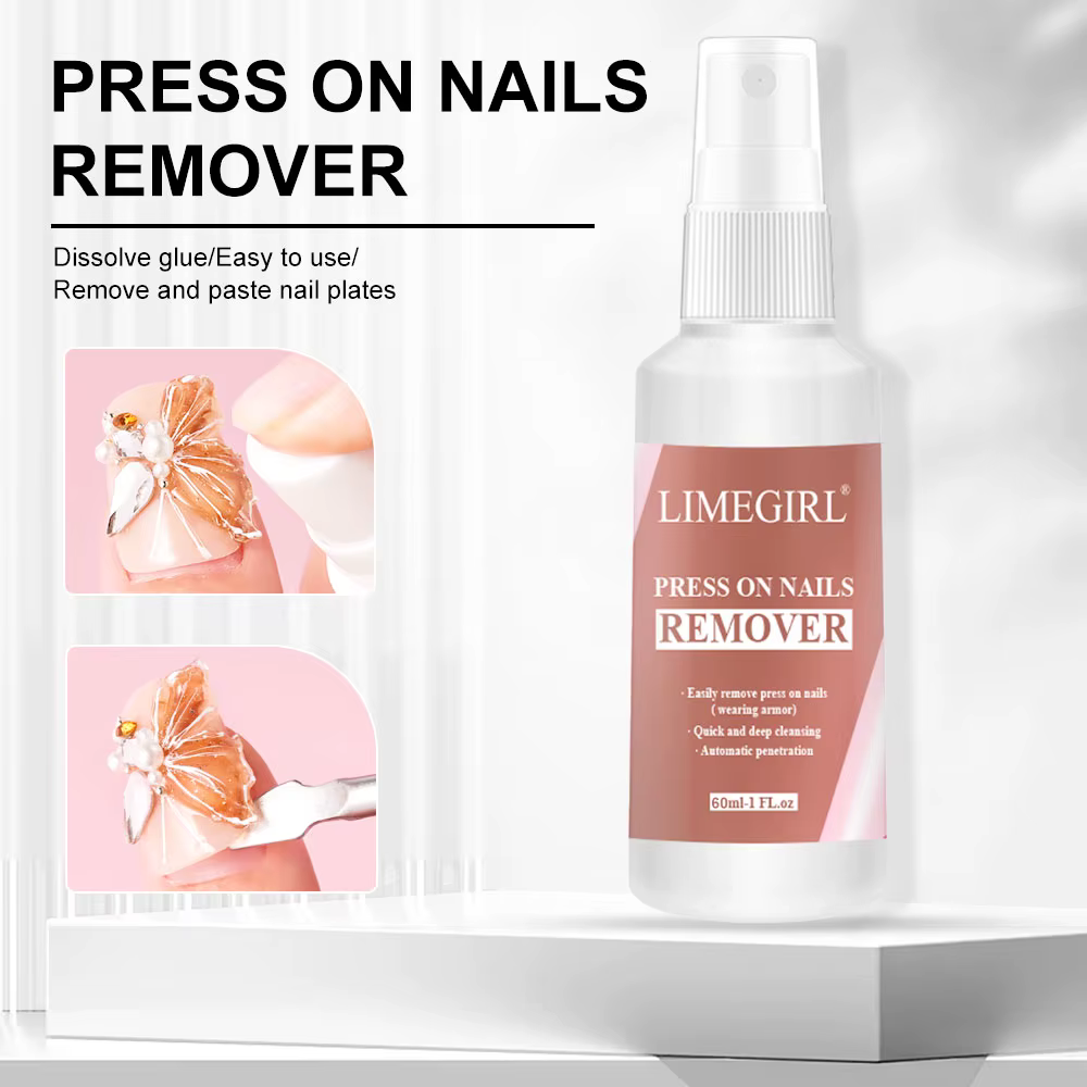 LIMEGIRL 60ml dissolvant de Gel pour ongles liquide pour ongles facile adoucir enlever les faux ongl