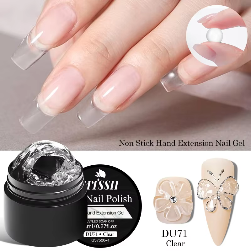 Vernis à ongles Gel d'extension de main antiadhésif clair 3D façonnage/sculpture/sculpture UV/LED Ge