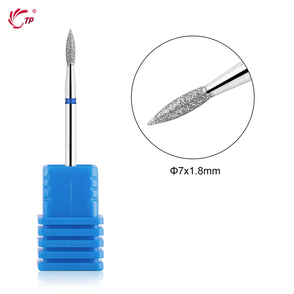 TP 5 pièces/lot forets à ongles diamant 3/32 ''forets à ongles à flamme fraise électrique pour manuc