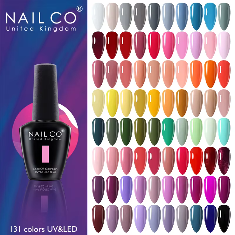 NAILCO 131 couleurs vernis à ongles Gel LED LED Gel Semi Permanant 15ML Gel Nail Art vernis hybrides