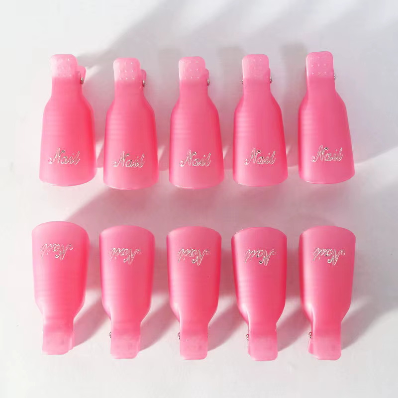 Clip de retrait d'ongles en acrylique, pour enlever le vernis Gel UV LED violet rose, outils de manu