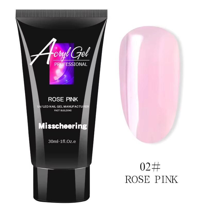 Gel d'extension d'ongles en Poly acrylique, 30ml, UV LED, Extension rapide du modèle en cristal, col