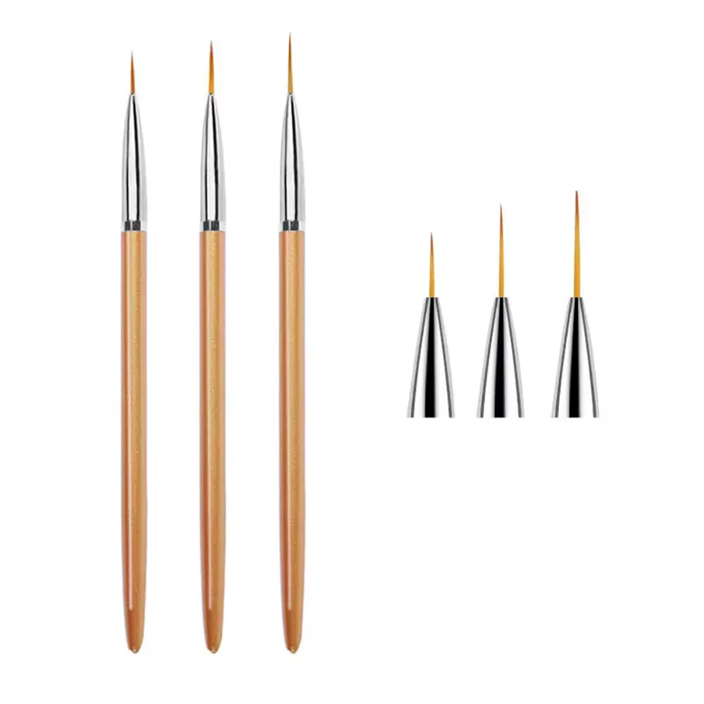 LINMANDA 3 pièces ongles Art Liner pinceaux ongles peinture brosse ongles Art pinceaux ongles Art de