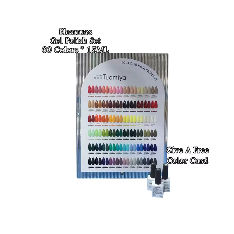 Eleanuos populaire gel polissage 60 pièces vernis mixte trempage arc-en-ciel Semi Permanent brillant