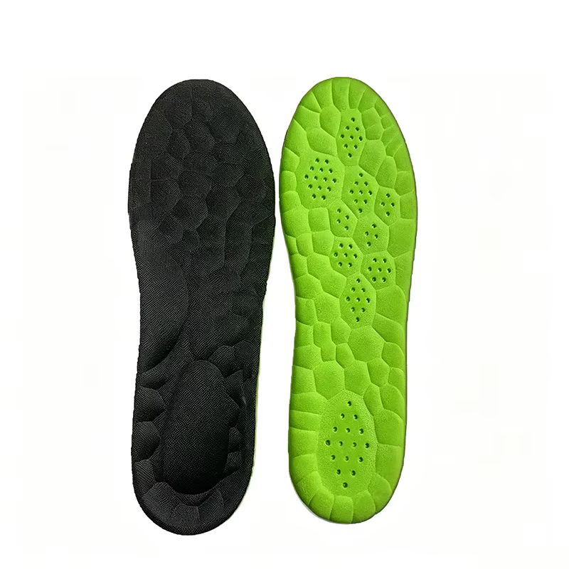 1/2 Paire de semelles intérieures de sport en PU avec technologie 4D Cloud, souples, respirantes, ab