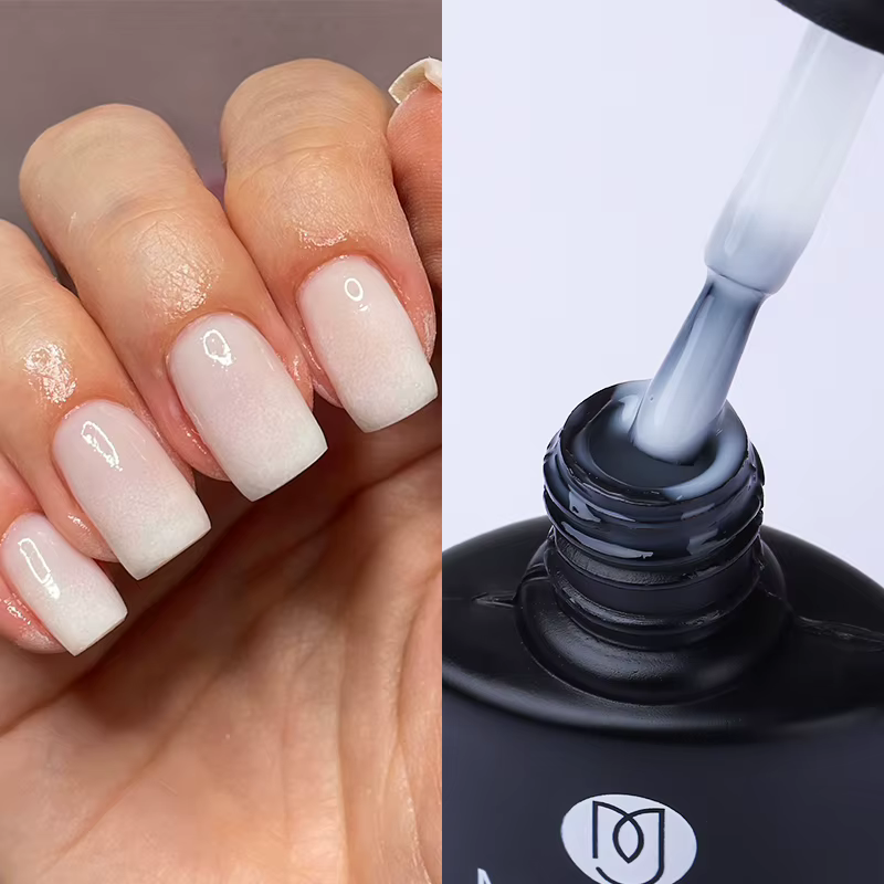 MSHARE vernis à ongles Gel blanc laiteux vernis tremper durci avec lampe à ongles laque UV lait tran