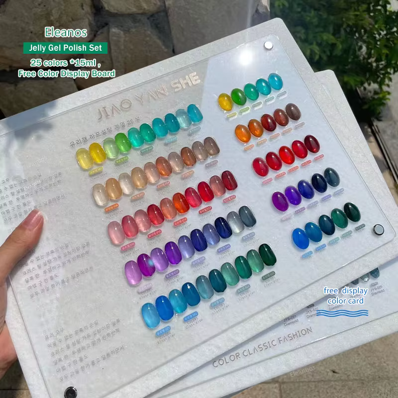 Eleanos 25 pièces translucide glaçure Gel vernis à ongles ensemble vernis TPO gratuit gelée clair Ge