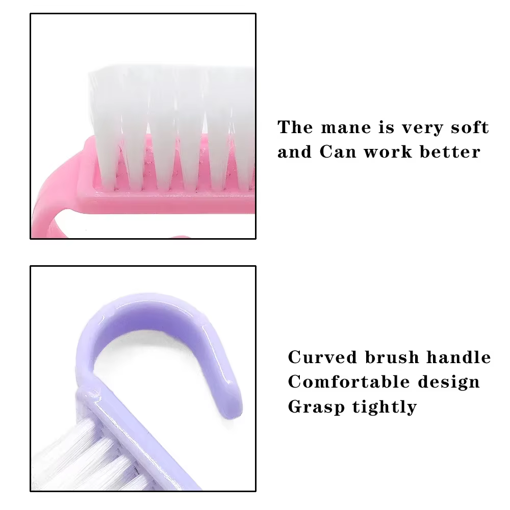 10/20/50/100 pièces poignée Grip Brosse À Ongles GIslande Livres Brosses À Ongles Nettoyant Épurateu