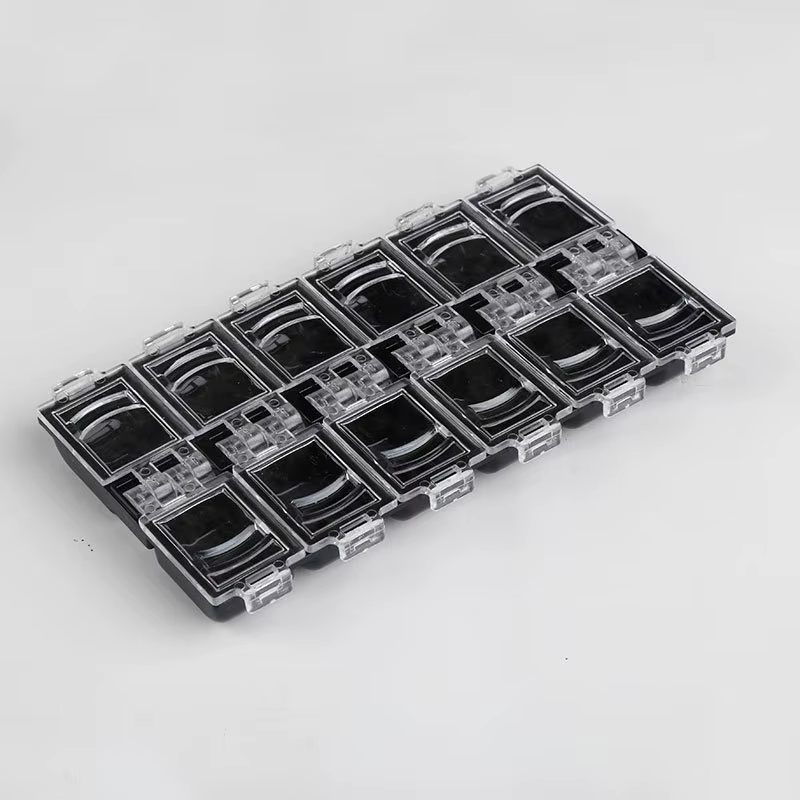 Boîte de rangement pour Nail Art, conteneurs scellés individuels, étui multi-grilles, organisateur p