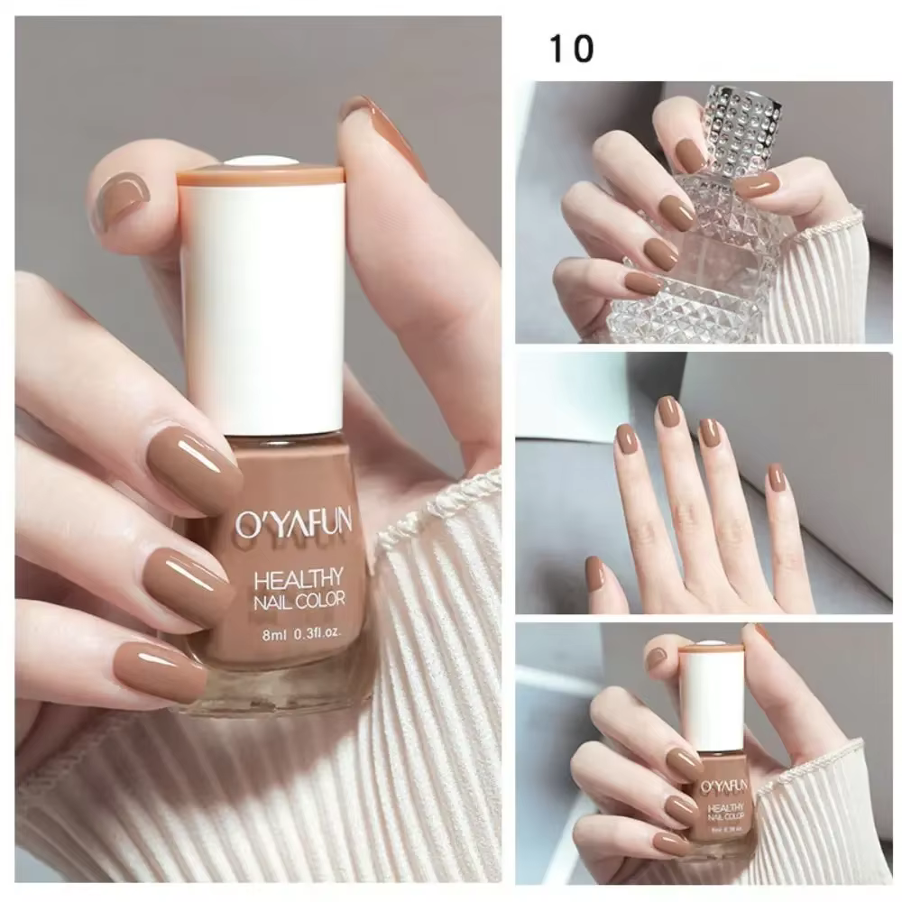 Vernis à ongles huileux, 8ml, sans cuisson, brillant, manucure, séchage rapide, déchirable, bricolag