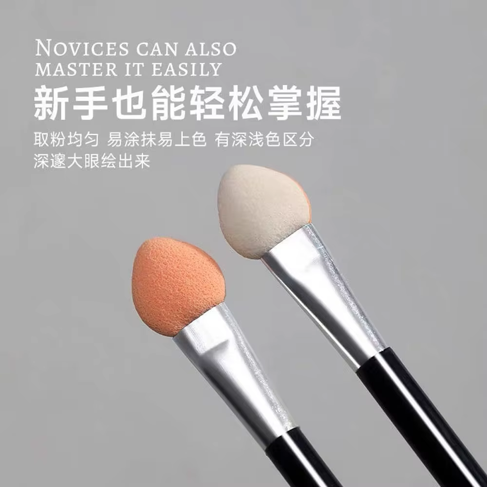 Brosse à ongles Double face chromée, applicateur de poudre pour ongles, bâtons d'éponge, fournitures