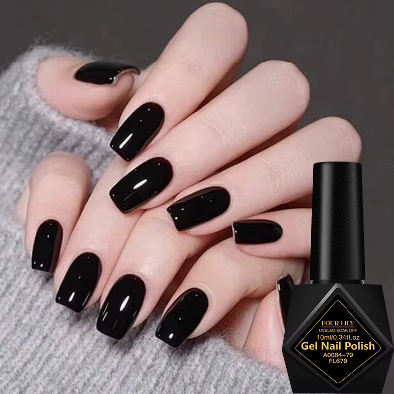 Vernis à ongles gel rouge, noir et blanc 10 ml, sans TPO ni HEMA, fournitures pour salon de manucure