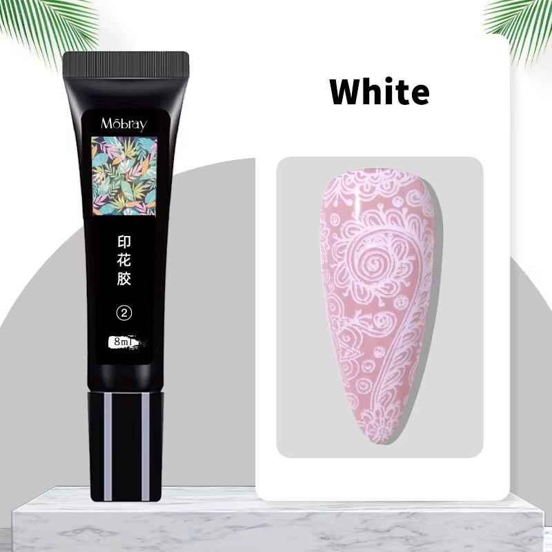 Gel de vernis à ongles coloré pour l'estampage, spécial pour l'impression sur plaque en acier, trans