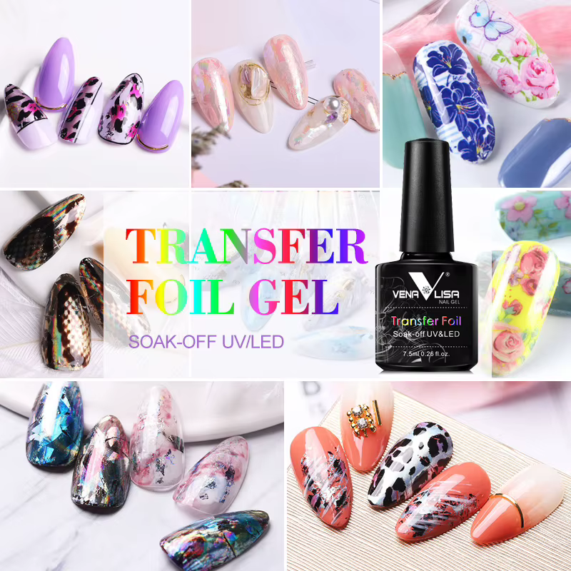 Venalisa – Gel de colle pour ongles, forte adhérence pour autocollants d'art en aluminium, vernis Ge