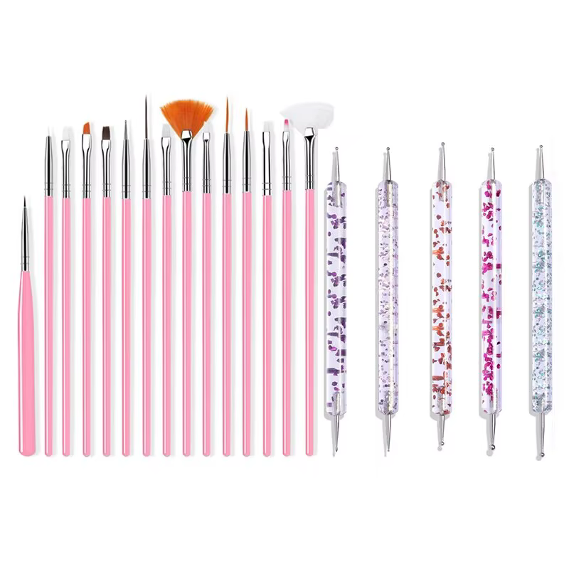 Ensemble de pinceaux à ongles professionnels, outils de manucure, conception de pointe, peinture, de