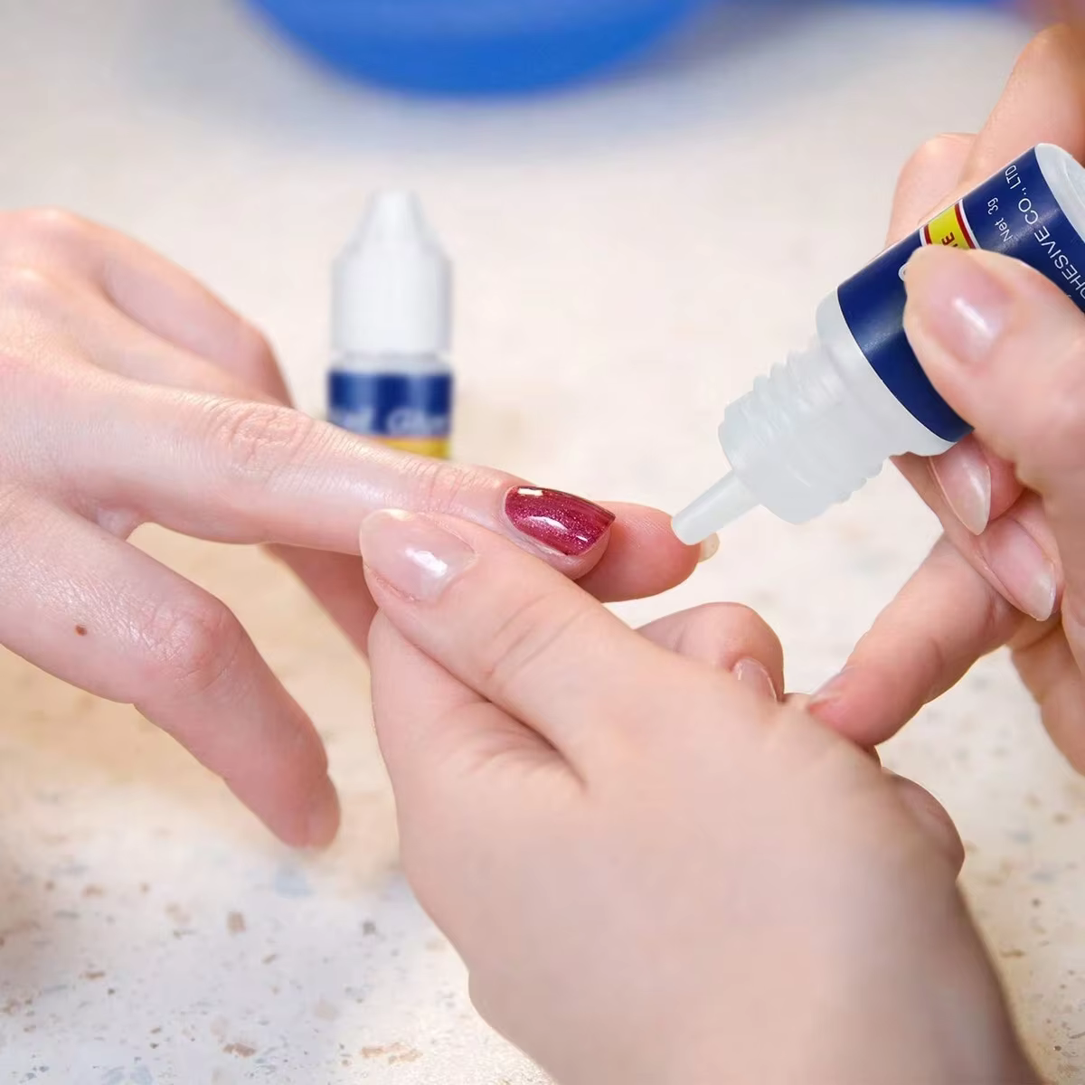 Colle à ongles transparente Ultra forte 5x3g-formule à séchage rapide et sans essuyage pour ongles a