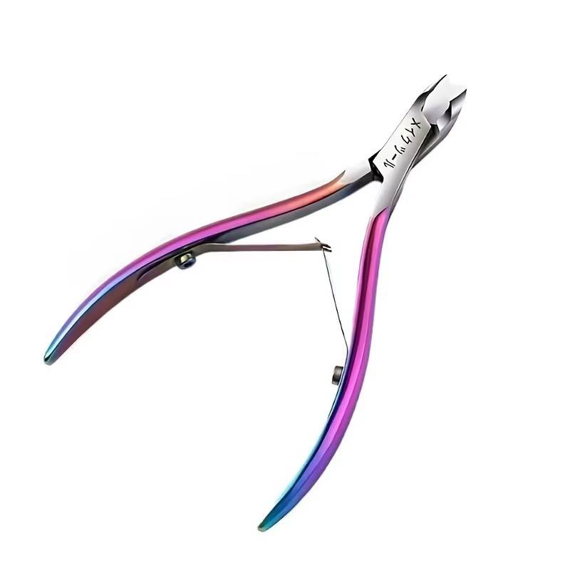 Coupe-cuticules arc-en-ciel de qualité supérieure, ciseaux de soins des ongles en acier inoxydable,