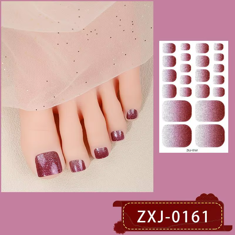 Nouvelles bandes adhésives populaires en gel semi-durci UV pour ongles de pieds, autocollants imperm