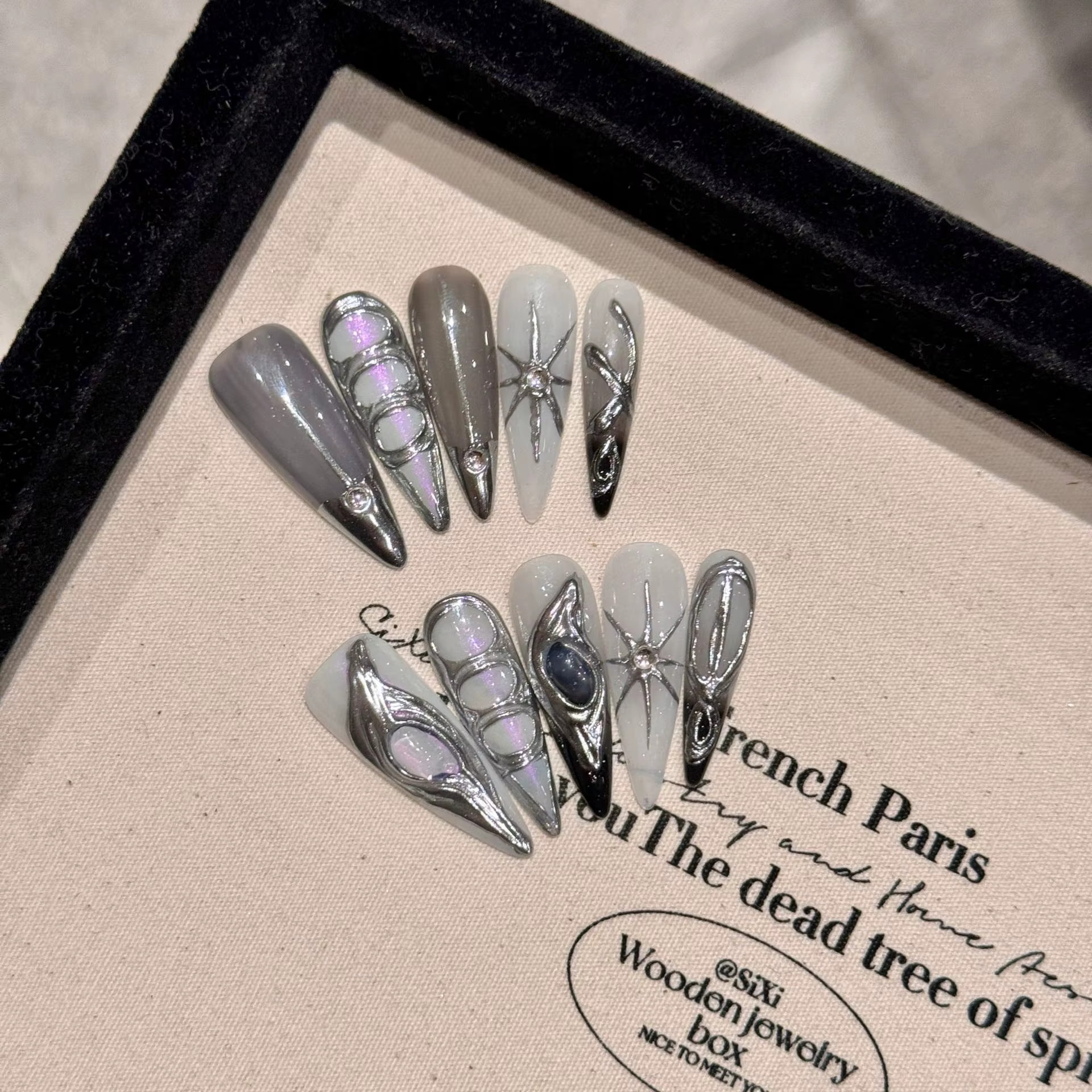 10 pièces mi-long amande Simple été faux ongles rose français presse sur ongles métal épices filles 