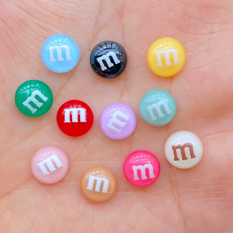 50pcs mignon 8mm mixte Mini bonbons ongles strass gemmes paillettes Nail Art bijoux manucure ongles