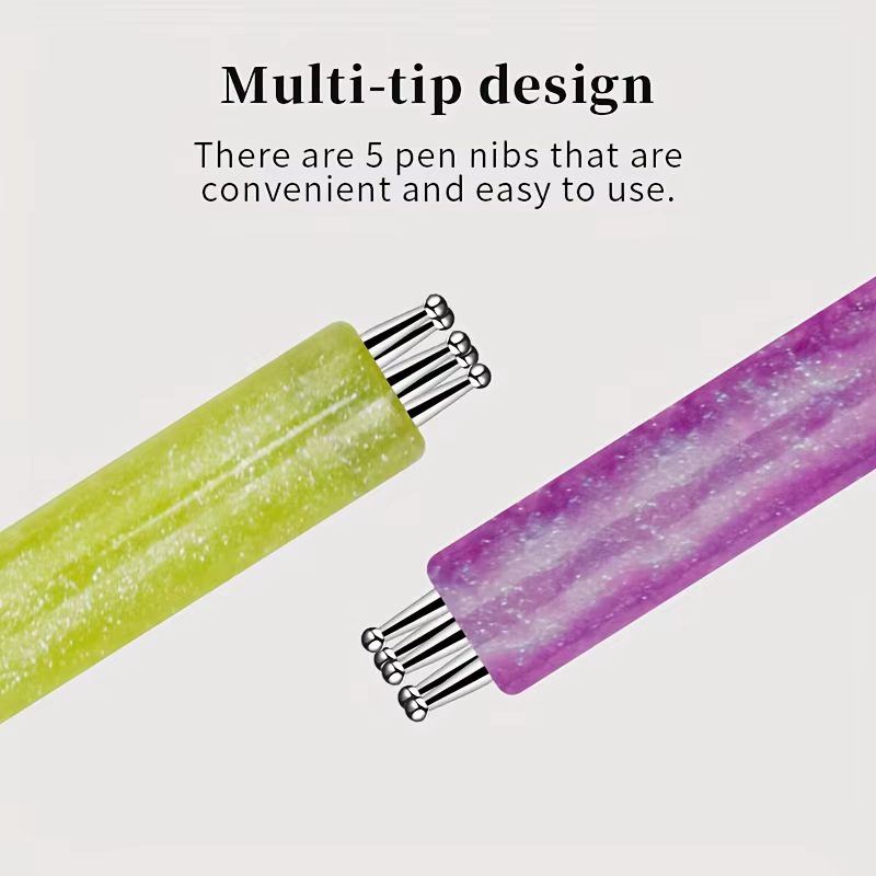 Brosse à ongles en acrylique avec poignée ciel étoilé |   Poils en acier inoxydable, essentiels pour