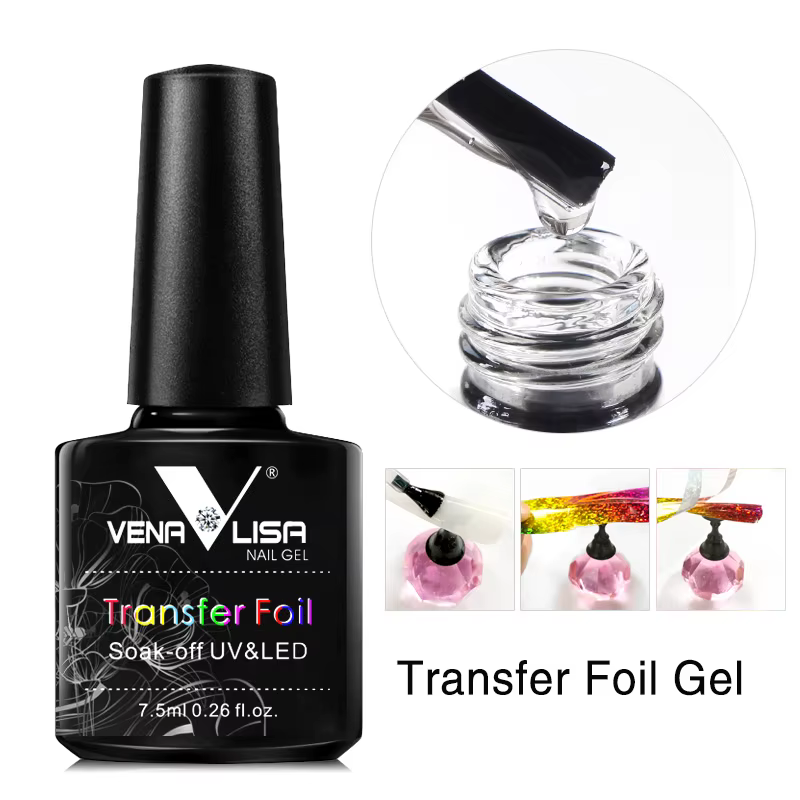 Venalisa – Gel de colle pour ongles, forte adhérence pour autocollants d'art en aluminium, vernis Ge