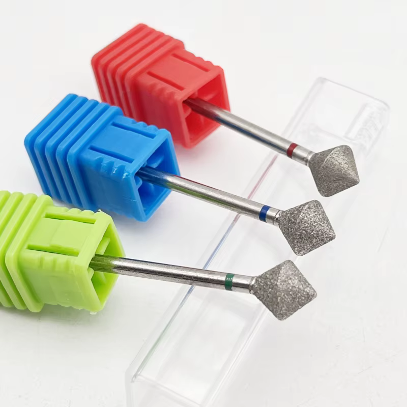 1 pièces nouveau losange diamant foret à ongles tête de polissage des ongles, 3/332 tige losange lim