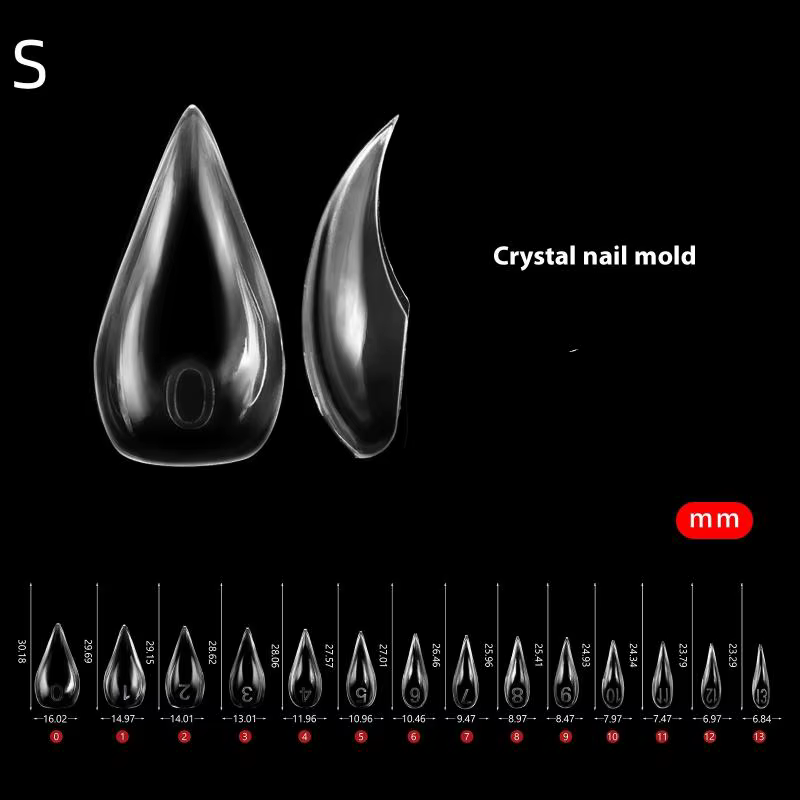 140 pièces/boîte ongles Stiletto courts et incurvés double forme pour Extension d'ongles griffe de c