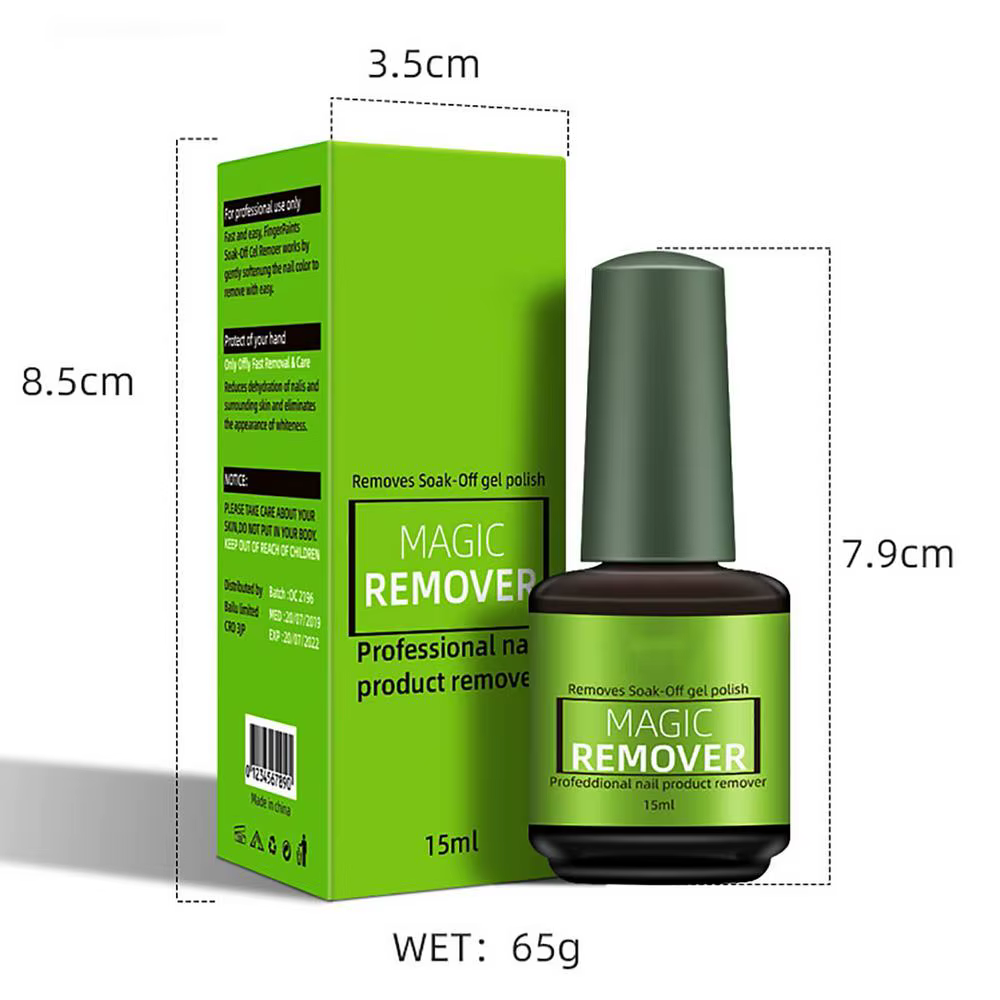 Dissolvant magique pour vernis à ongles, 15ml, dissolvant de vernis Gel UV, retrait rapide, vernis S
