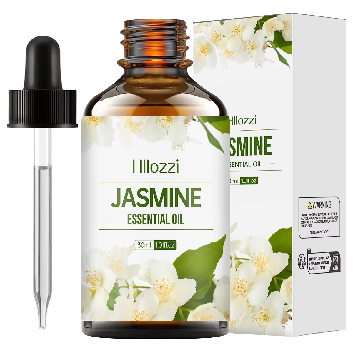Huile essentielle de jasmin, 100ml/60ml/30ml, aromathérapie, huile essentielle multifonctionnelle, d