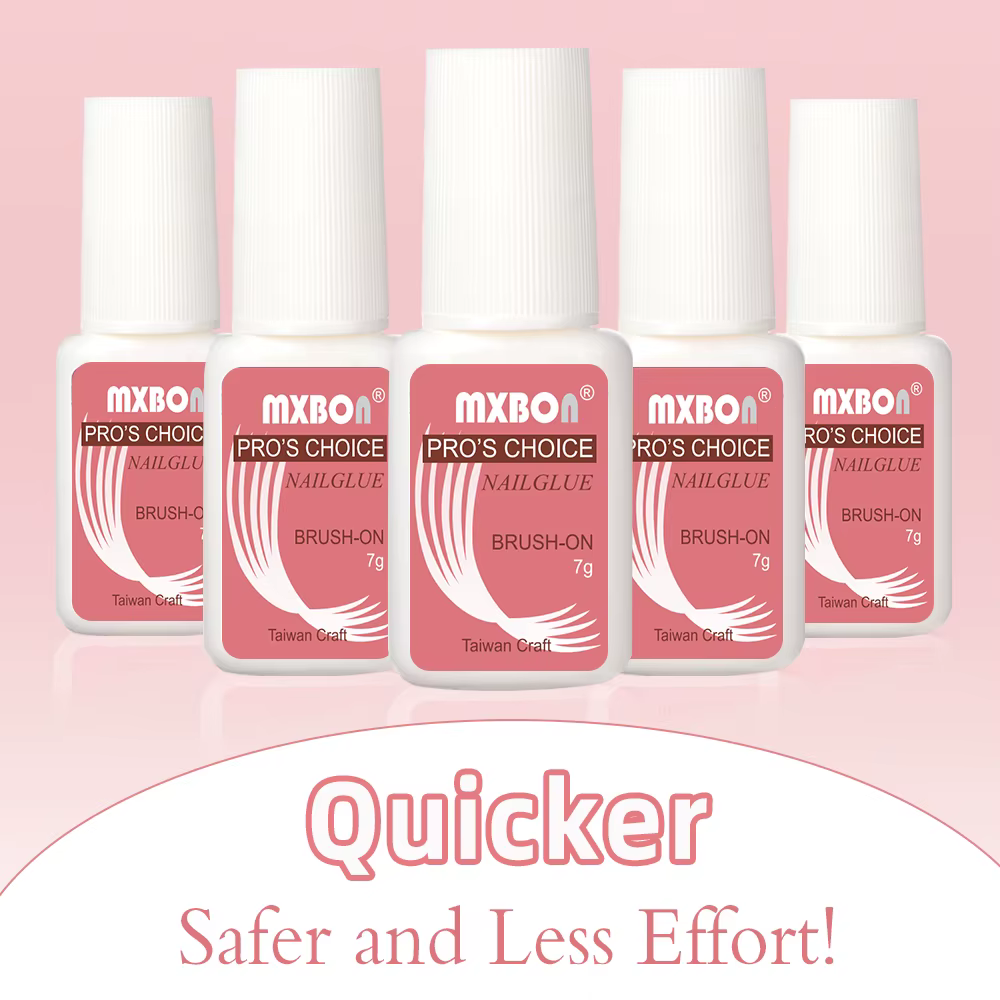 Colle pour faux ongles à séchage rapide, 7g, Super forte, avec brosse, pointes en acrylique, strass,