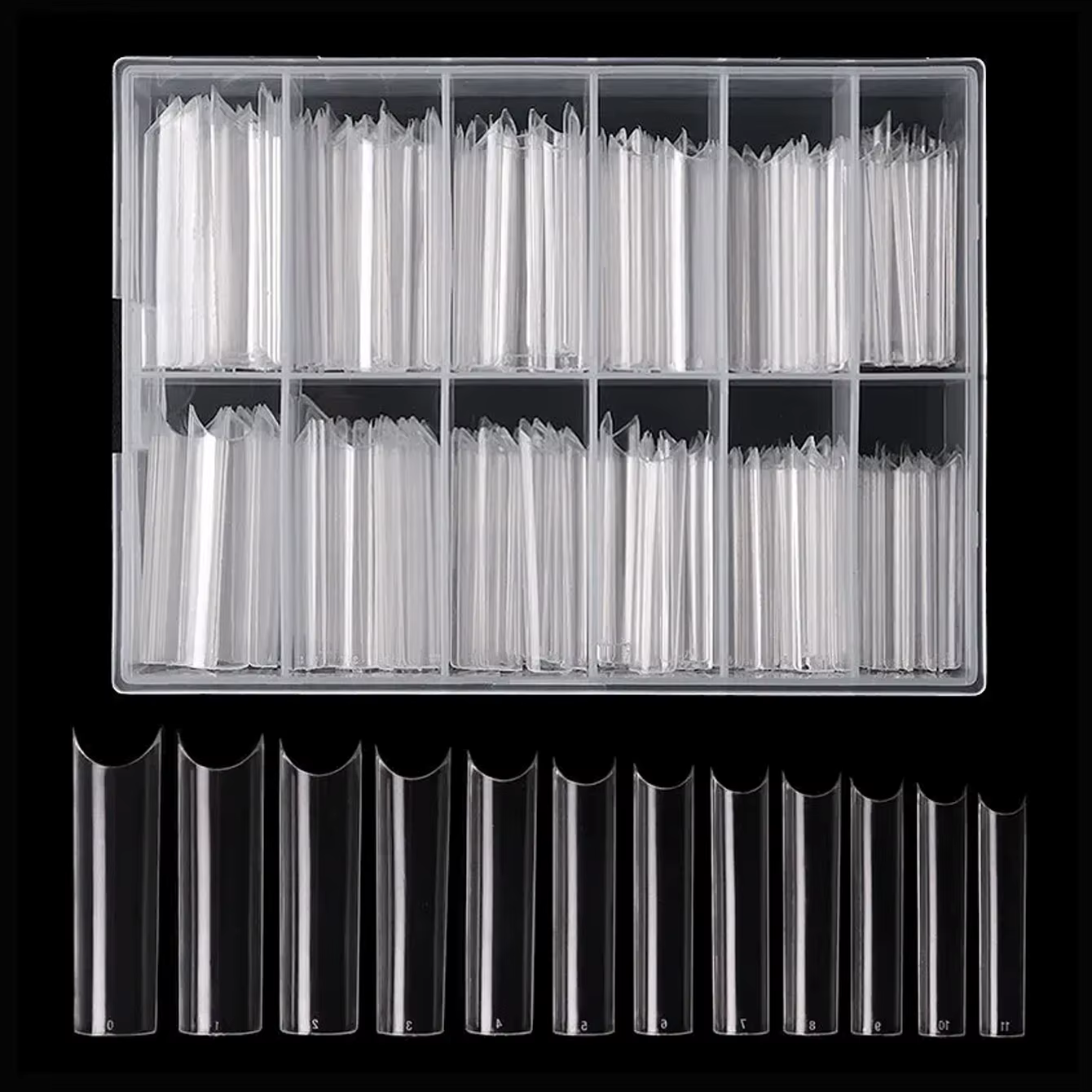 100 pièces/boîte XXL pointes d'ongles Extra droites longs cercueil carré faux ongles C incurvé ABS f