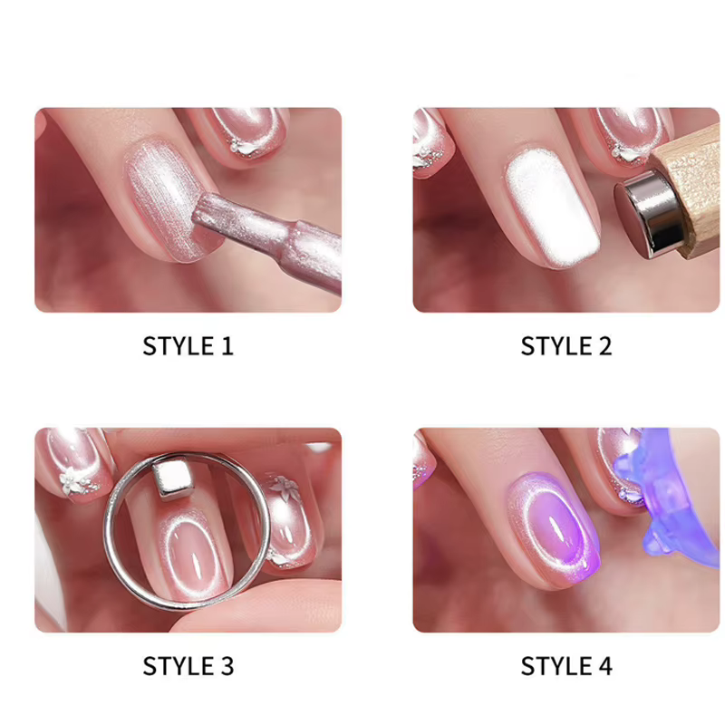 Nouvel aimant circulaire pour ongles effet œil de chat, outil puissant pour le nail art, guide magné