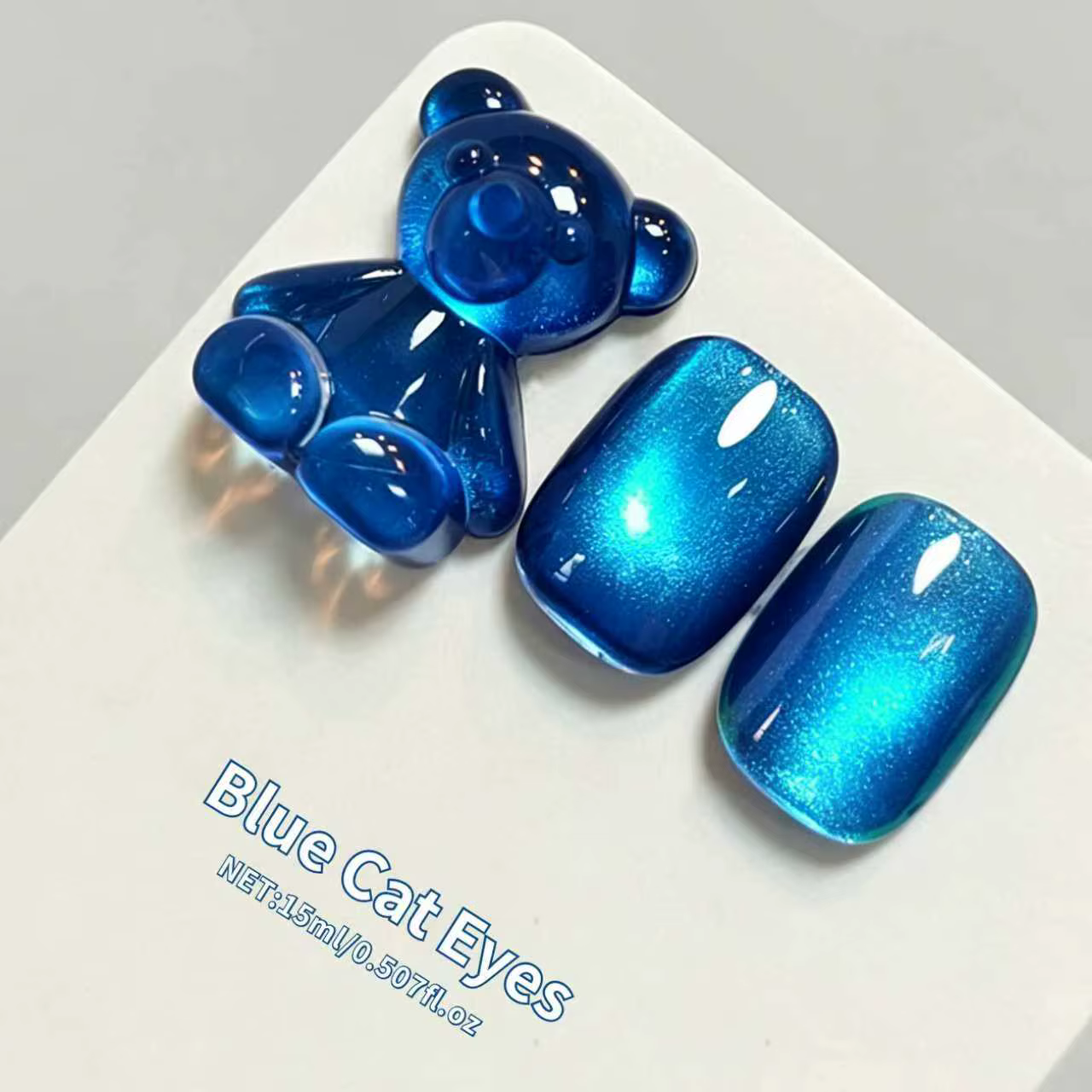 Nouveau Gel Oeil de Chat Bleu Marine, Vernis à Ongles Gel Série Mode Effet Pierre Brillante, Nail Ar