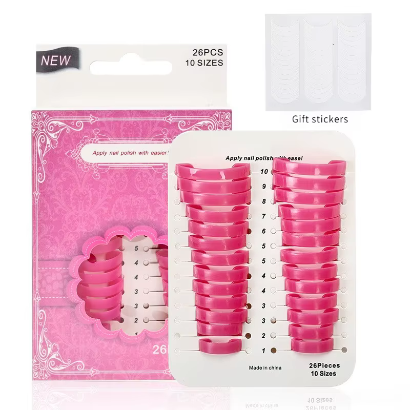 100 ensembles de protection de vernis à ongles pour les doigts, protection de vernis à ongles en pla